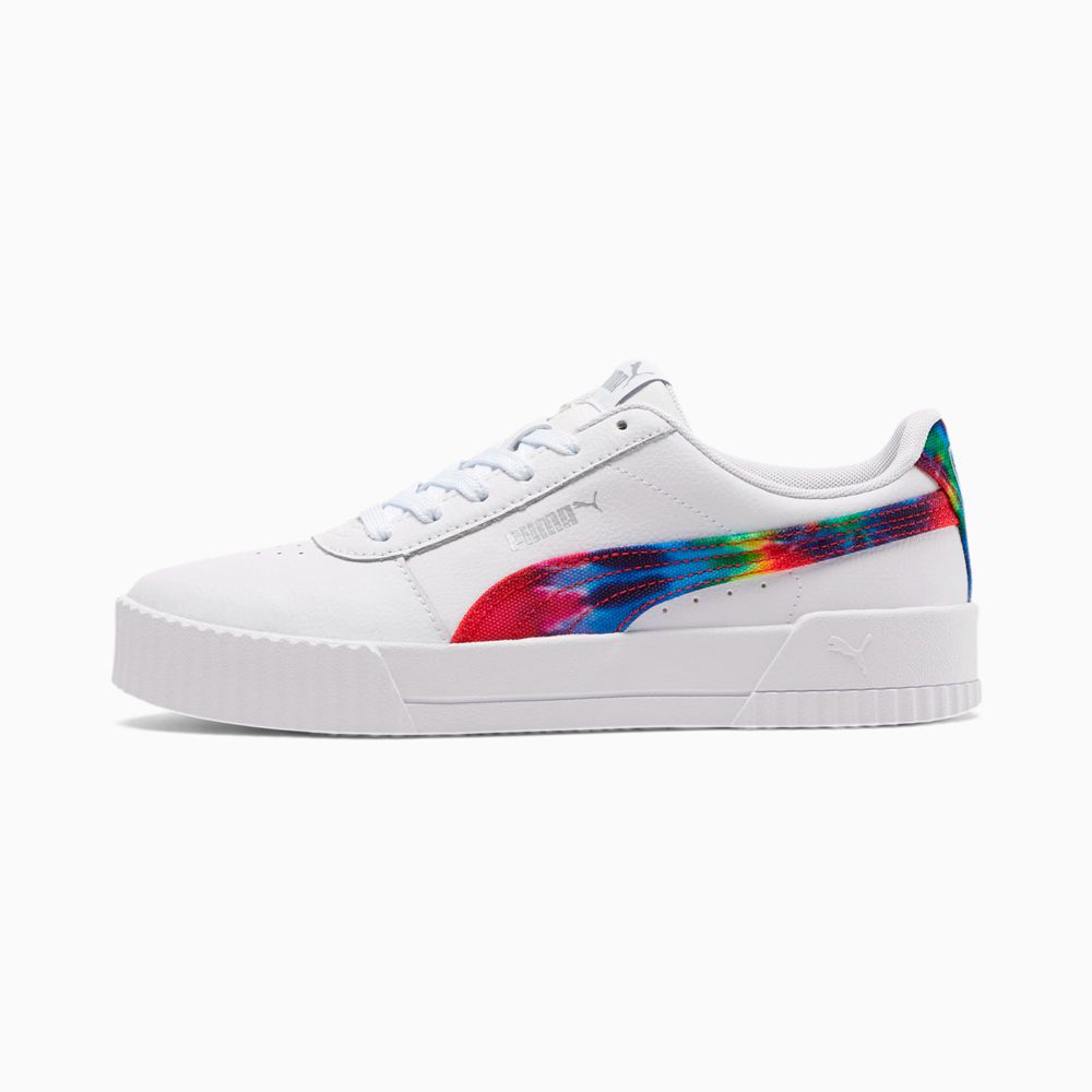 Puma Carina Tie Dye Női Sportcipő - Fehér/Metal Titán ( Hungary - XMDGJ8316 )